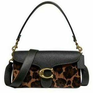 Tabby Cross Body Leopard Cowhide front